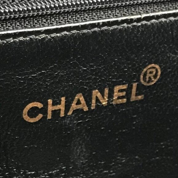 CHANEL Caviar Tote Grand Shopper GST Quilted Chain Shoulder Bag Purse Black - Picture 6 of 12